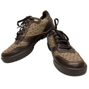 310 Motoring Disciple Brown Monogram Logo Leather Sneakers Shoes US 10 EU 43‎
